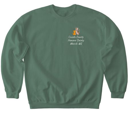 Second Hand Animals Make First Class Pets, a Military Green Softstyle Crewneck Sweatshirt