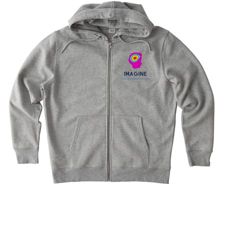 IABA Zippered Logo Hoodie, a Heather Grey Stanley/Stella Unisex Cultivator 2.0 Zip Up Pullover Hoodie