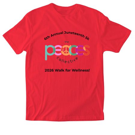 Juneteenth Walk for Wellness!, a Red Softstyle Cotton Tee