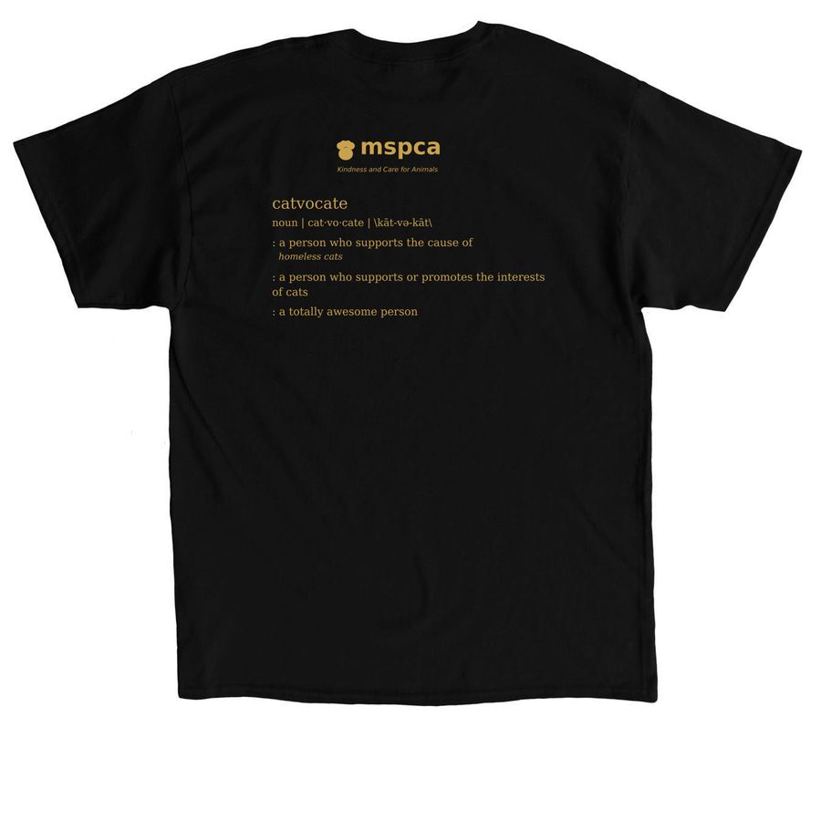 Catvocates Classic Logo, a Black Classic Unisex Tee (back-view)
