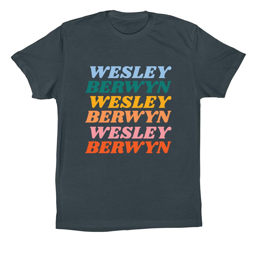 Rainbow Berwyn, a Dark Grey Premium Cotton Tee
