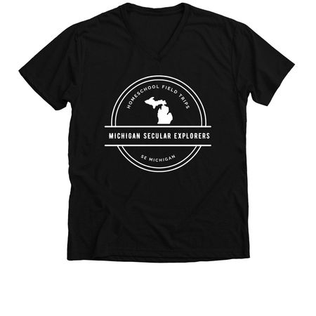 Michigan Secular Explorers Group Apparel, a Solid Black Blend Premium V-Neck Tee