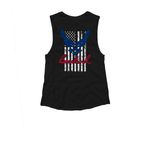 Bourland '27 Tanks, a Black Women's Muscle Tank (back-view)
