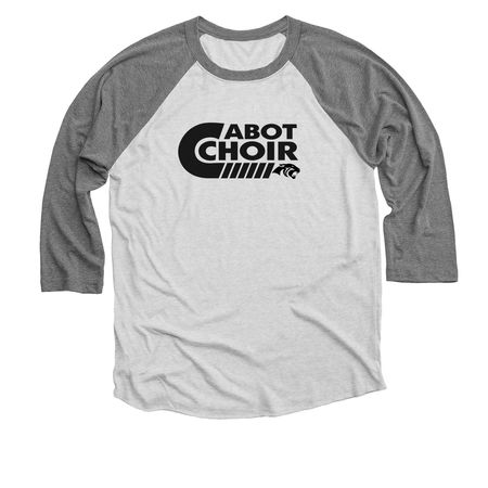 Cabot Choir Classic Tee, a Premium Heather and Heather White 3/4 Sleeve Baseball Tee