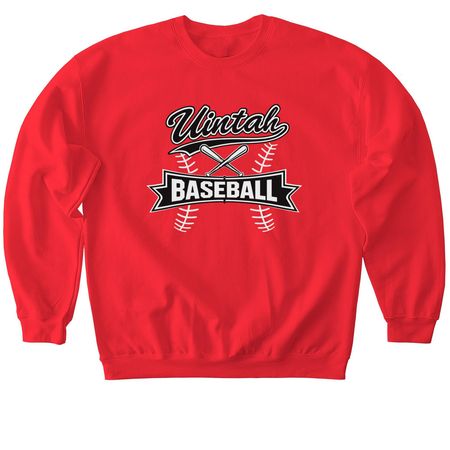 Uintah 8U Baseball&nbsp;, a Red Softstyle Crewneck Sweatshirt