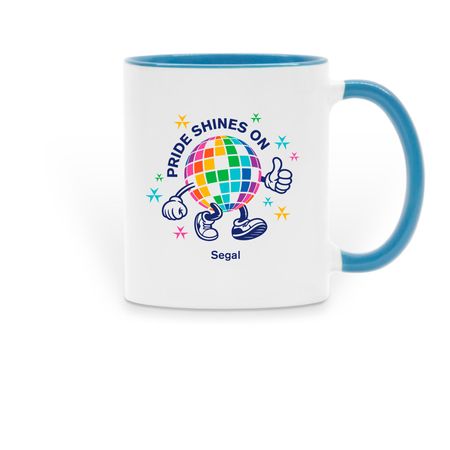 Pride@Segal 2026 Mug, a Light Blue Two-Tone Ceramic Mug
