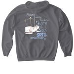 ACF Share the Beach 25th Anniversary, a Charcoal Gildan Softstyle Pullover Hoodie (back-view)