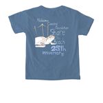 ACF Share the Beach 25th Anniversary, a Blue Jean Comfort Colors Youth Tee (back-view)