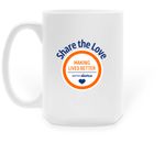 The Logo Mug, a White Large Coffee Mug (back-view)