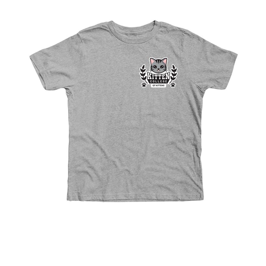 Buy a Shirt. &nbsp;Send a QT Kitten to College!, a Athletic Heather Premium Youth Tee