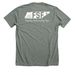 FSF Front and Back Logo, a Deep Heather Premium Unisex Tee (back-view)