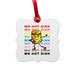 MN Hot Dish Ornament, a White Aluminum Square Ornament
