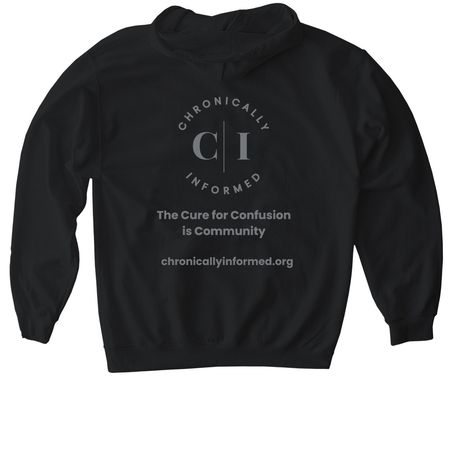 Cure for Confusion, a Black Gildan Softstyle Pullover Hoodie (back-view)
