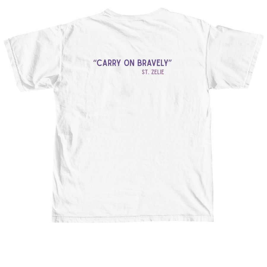 CF Fundraising - Team Zelie&nbsp;, a White Comfort Colors Unisex Tee (back-view)