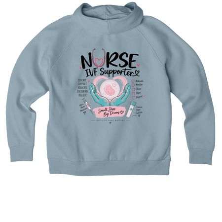 Nurse-IVF Supporter, a I Like You Blue Allmade Organic CVC Pullover Hoodie