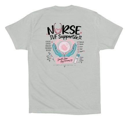 Nurse-IVF Supporter, a Silver Premium Cotton Tee