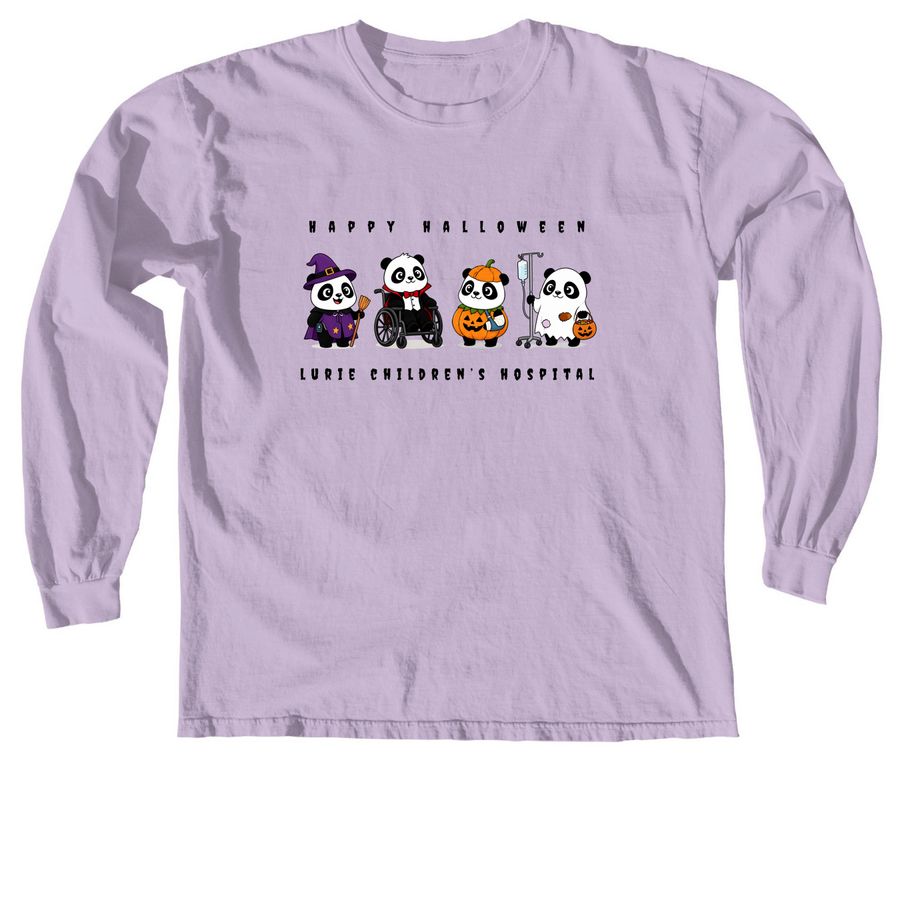 Panda Halloween 2026, a Orchid Comfort Colors Long Sleeve Tee