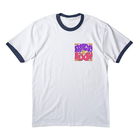 Broadway in Bixby Shop, a White/ Navy Cotton Ringer Tee