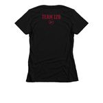 Dog Pound Shirt, Women's Slim Fit 128 No Heli, a Black Women's Slim Fit Tee (back-view)