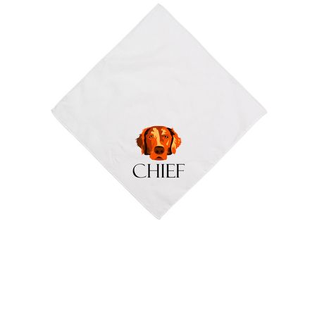 Chief Bandana Colored Design, a White Cotton Bandana