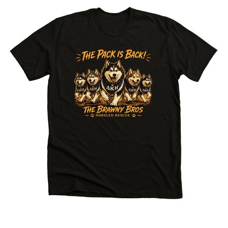 The Pack is Back, a Black Heather Premium Unisex Tee