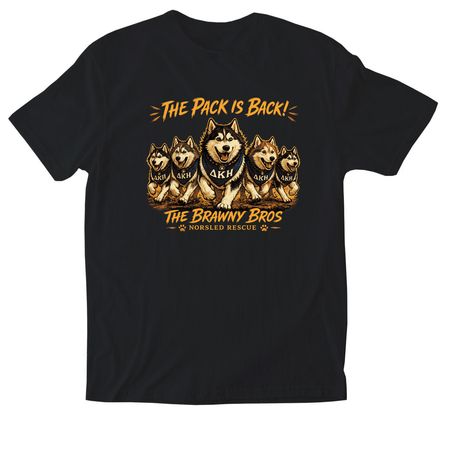 The Pack is Back, a Black Softstyle Cotton Tee