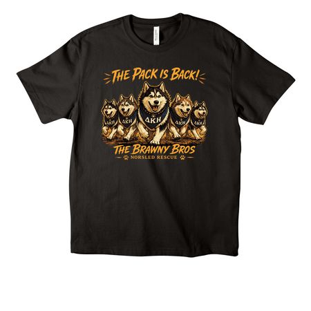The Pack is Back, a Black Unisex Heavyweight Tee
