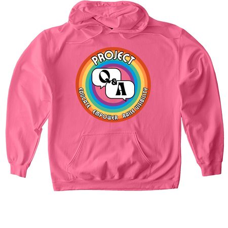 Project Q&A Logo in 8 Hues, Series 2, a Pink Lemonade Softstyle Pullover Hoodie