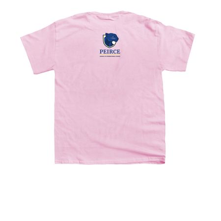 Protect Trans Kids, a Light Pink Youth Unisex Tee (back-view)
