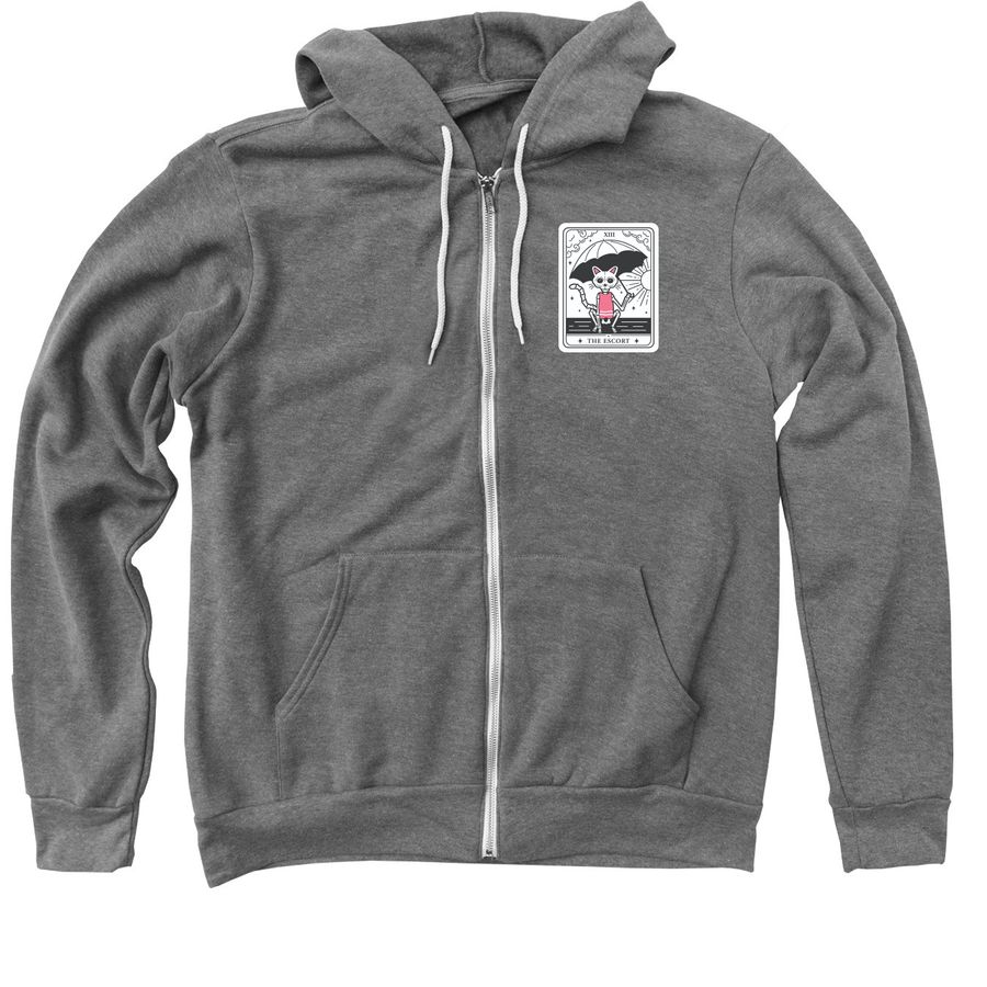 The Escort, a Deep Heather Zip Up Hoodie