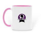 Breast Cancer Awareness&nbsp;, a Pink Two-Tone Ceramic Mug (back-view)