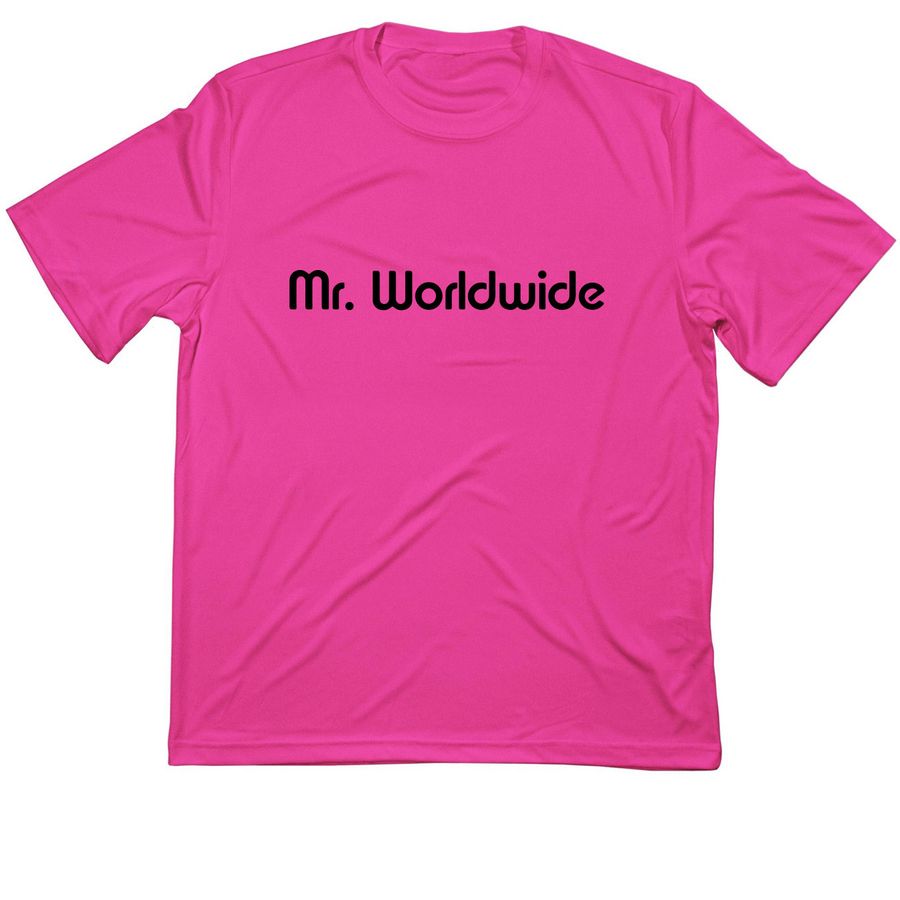 Mr. Worldwide I'm Back 2026 Tour 305 Merch, a Neon Pink Classic Performance Tee