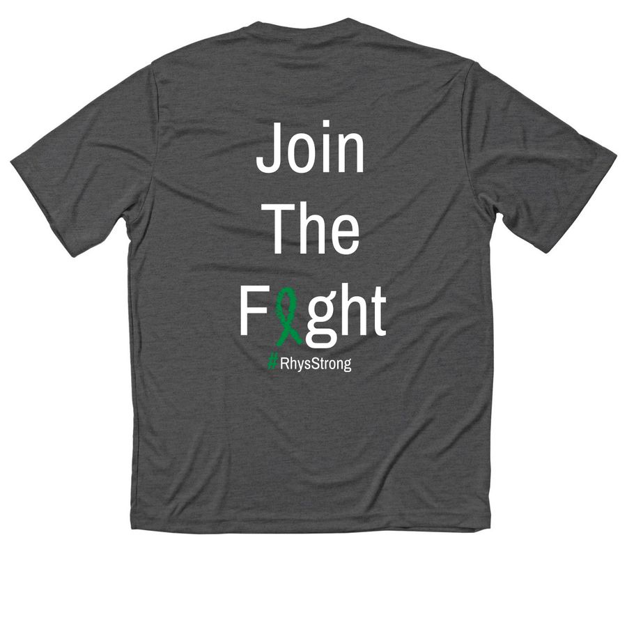 Team Rhys 2.0, a Iron Grey Heather Classic Performance Tee (back-view)