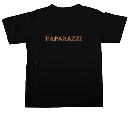 Paparazzi&nbsp;, a Black Comfort Colors Unisex Tee (back-view)