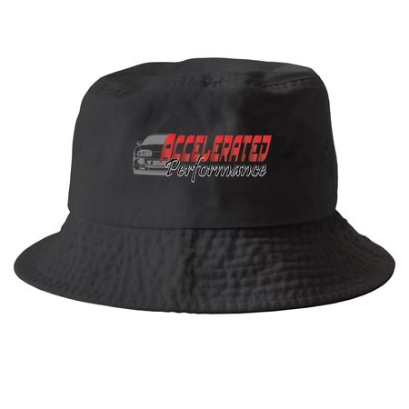 The Chris, a Black Printed Bucket Hat