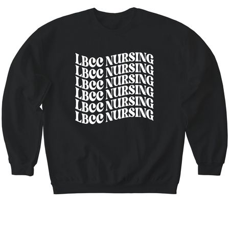 LBCC&nbsp;Future Nurse Wave&nbsp;, a Black Softstyle Crewneck Sweatshirt