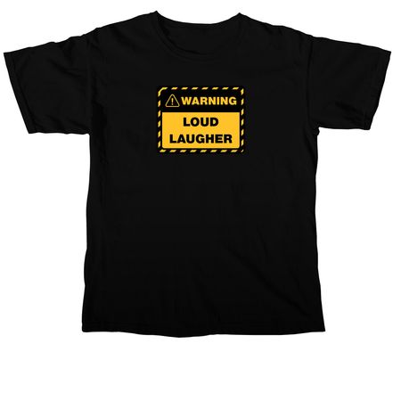 Laughter Warning!, a Black Comfort Colors Unisex Tee