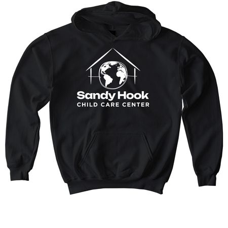 SHCCC - Youth Sizes (White Logo), a Black Softstyle Youth Pullover Hoodie