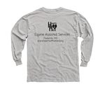 Help Move Our Mission Forward, a Sport Grey Youth Long Sleeve Tee (back-view)