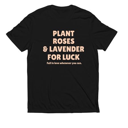 plant roses..., a Deep Black Allmade Eco Triblend Unisex Tee