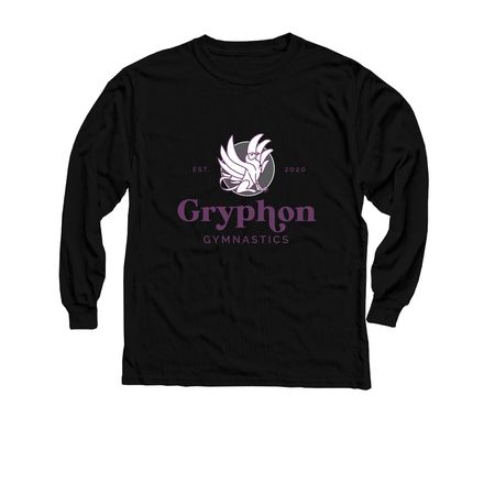 OG logo- purple, a Black Youth Long Sleeve Tee