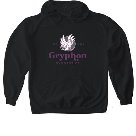 OG logo- purple, a Black Gildan Softstyle Pullover Hoodie