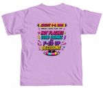 RIVER QUEENS - F'd Up, a Neon Violet Comfort Colors Unisex Tee (back-view)