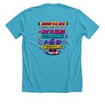 RIVER QUEENS - F'd Up, a Heather Aqua Premium Unisex Tee (back-view)