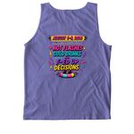 RIVER QUEENS - F'd Up, a Violet Comfort Colors Tank Top (back-view)
