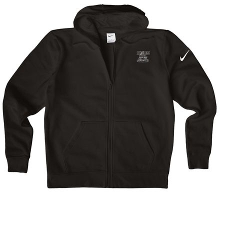 ZEUSXXL OFF THE HINGES, a Black Nike Women's Club Fleece Zip Up Hoodie