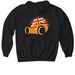 GRP Elise Orange, a Black Gildan Softstyle Pullover Hoodie (back-view)