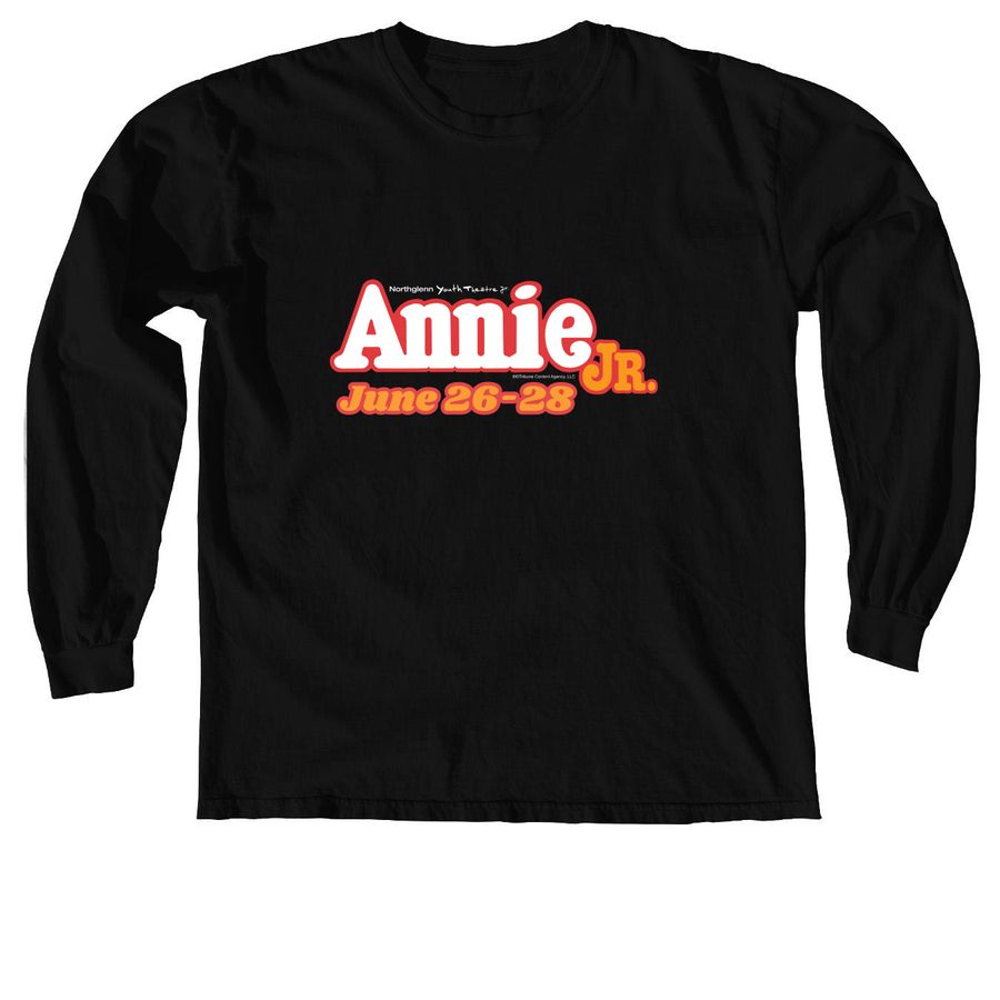 NYT JR Annie, a Black Comfort Colors Long Sleeve Tee