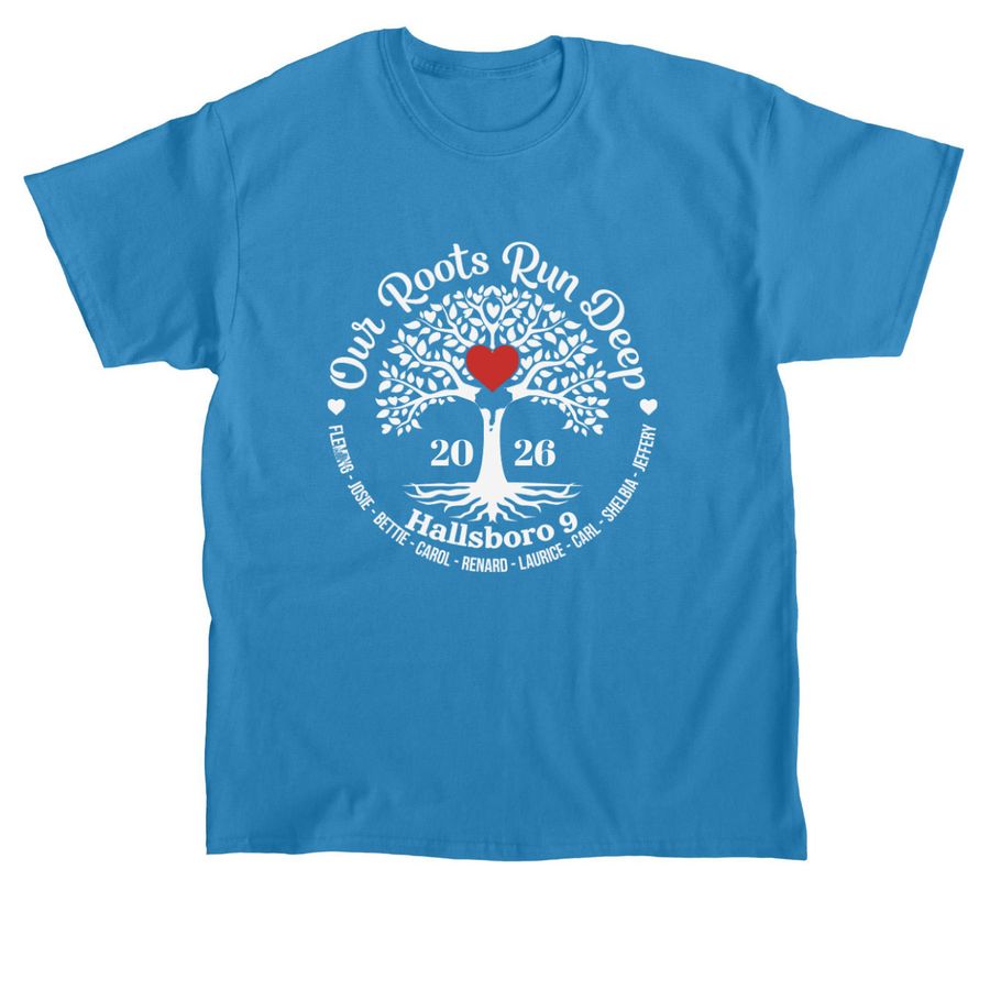 Our Roots Run Deep Carol 2026, a Sapphire Classic Unisex Tee