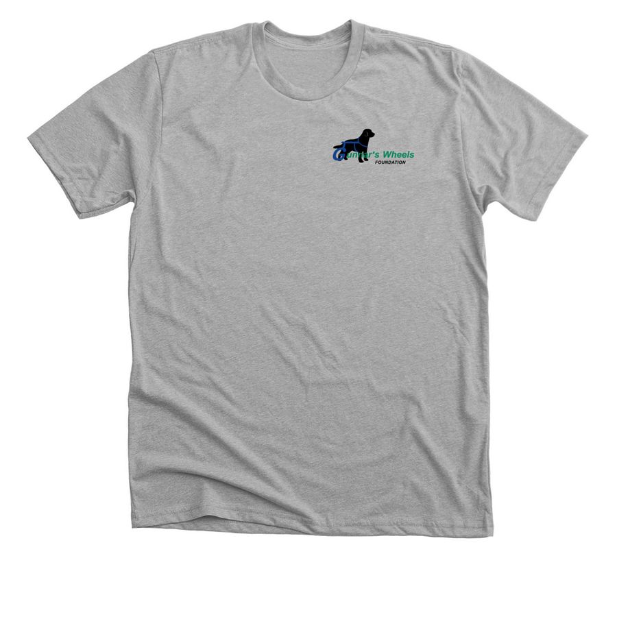 Gunnar's Wheels Foundation, a Athletic Heather Premium Unisex Tee